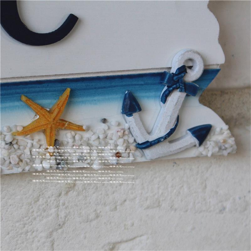 Mediterrane oceaan stijl hangende bord, creatieve houten toiletdeur decoratie, bar, coffeeshop, huis