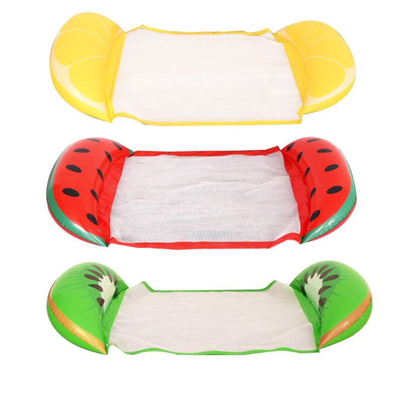 Flotador inflable de malla para piscina, hamaca de fruta, multiusos, salón de piscina