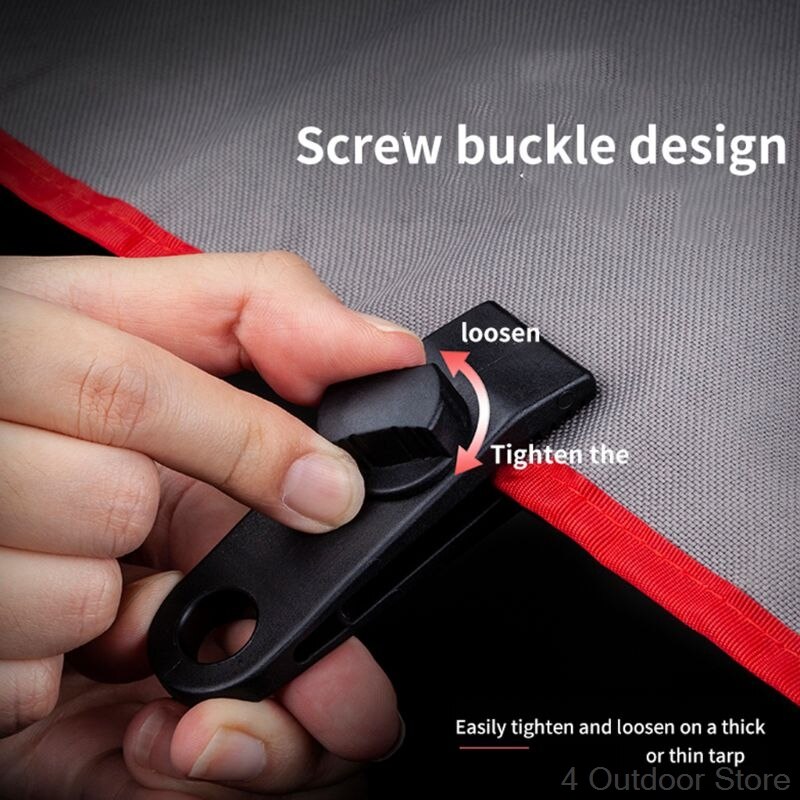 10 pieces tarpaulin clips, heavy duty thumb screw, tarpaulin clamps lock grip tent clamps  jy01 20