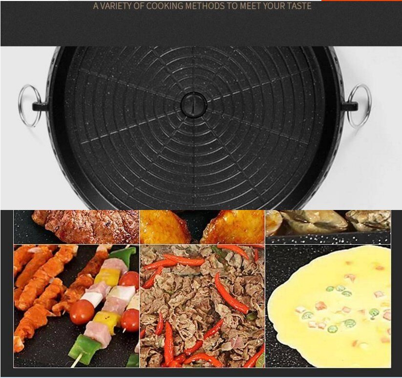 32cm BBQ Cookware outdoor cooking utensils barbecue plate grill plate outdoor nonstick stainless steel titanium furnace