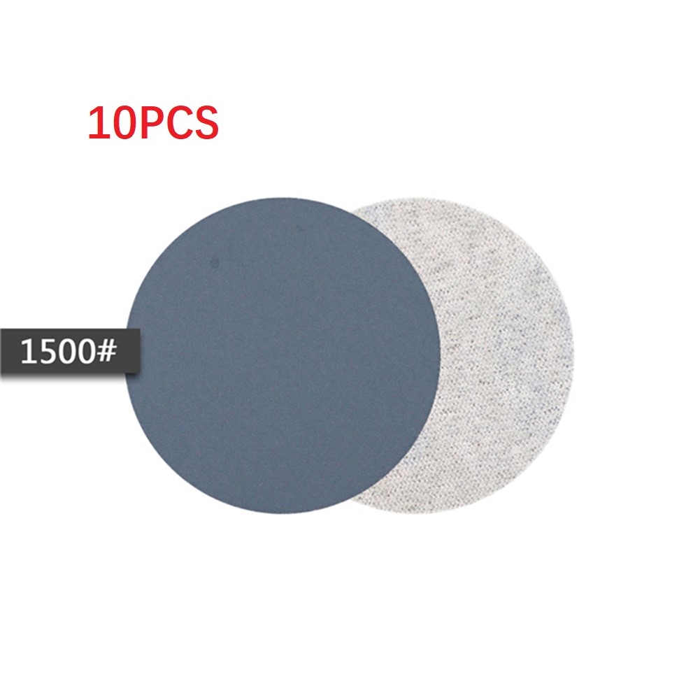 10 pièces papier de verre humide/sec 3 pouces 75MM crochet et boucle carbure de silicium 240-10000 grains disque de ponçage étanche: Bleu