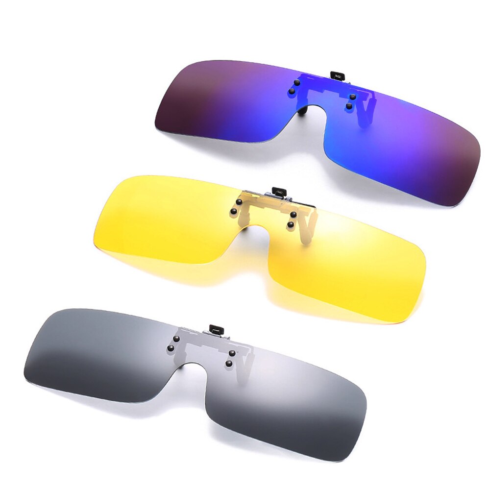 Gafas de sol polarizadas con Clip para pesca, lentes con espejo azul para conducir, visión nocturna, ciclismo, UV400