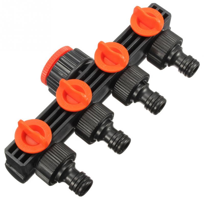 Newest Home Garden Hose Pipe Splitter Plastic Drip Irrigation Water Connector Agricultural 4 Way Tap Connectors