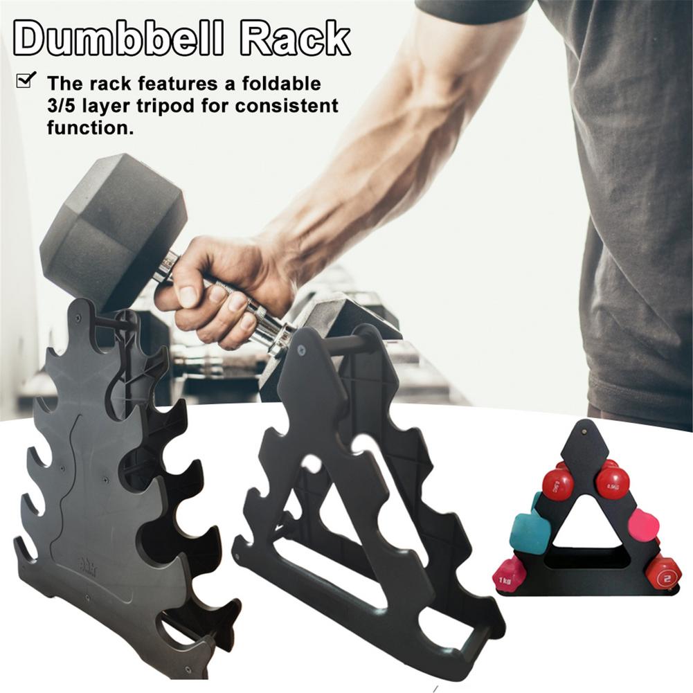 Dumbbell Rack Multifunctional 3/5 Layer Compact Rugged Anti-wear Dumbbell Holder For Household Use