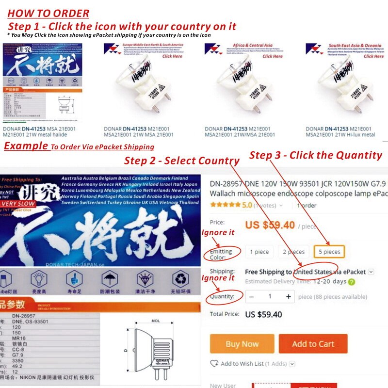 Dn29602 24v 250w elc -5/ x elc -5 13163-5h elc /h5 24 v 250w fotoprojektor halogenlampa mikroskop endoskop kall ljuskälla lampa