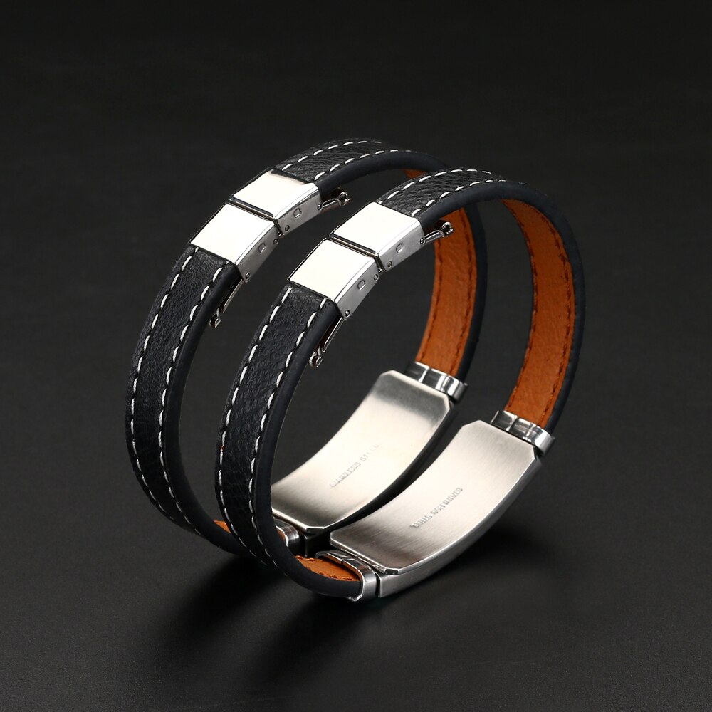 Pulsera de acero inoxidable con 12 Constelaciones para hombre, joyería de , Charm, cuero negro, signos del zodiaco informales, Punk,