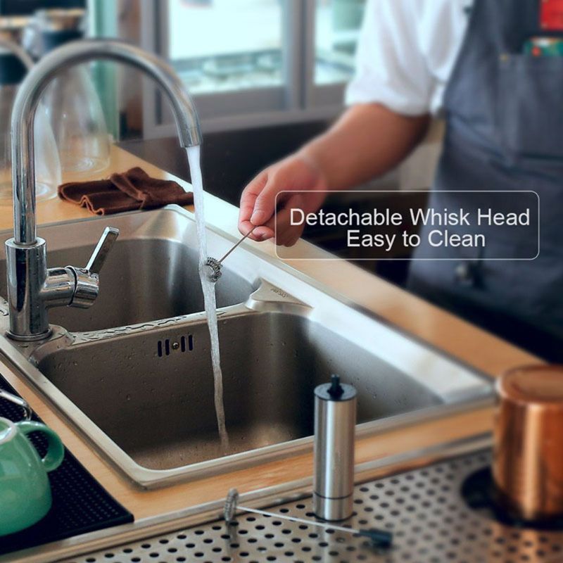 Double Spring Whisk Electric Milk Frother Kitchen Mixer Handle With Stand