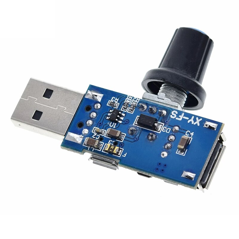 DC 4V-12V 5W XY-FS USB Fan Stepless Governor USB Fan Speed Controller Multi-Gear Auxiliary Cooling Tool