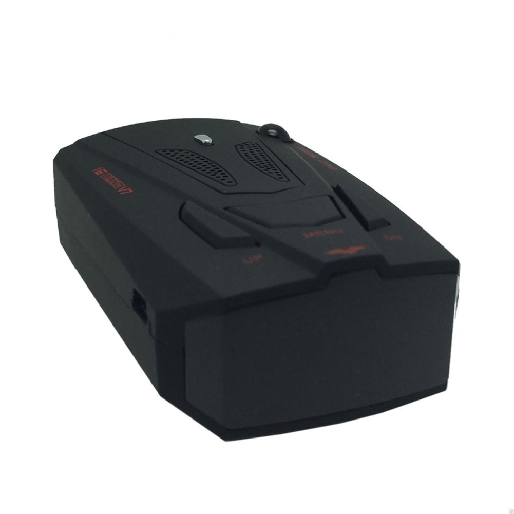 Carro automático anti detector de radar para o veículo v7 velocidade alerta voz aviso 16 faixa led display detector inglês/russo