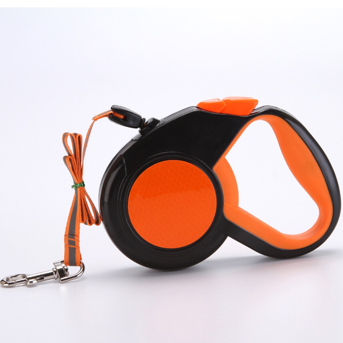3/5/8M One-touch Control Dog Leash Portable Retractable Chromed Metal Fasteners Green/Orange Color For Medium&amp; Large Dogs
