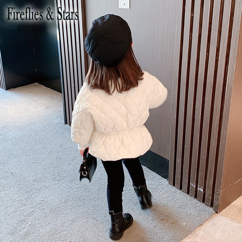 Winter Herfst Meisjes Jas Baby Jas Kinderen Uitloper Kinderen Parka Kleding Katoen Gevoerde Elastische Taille Geplooide Stof 2 Om 9 jr