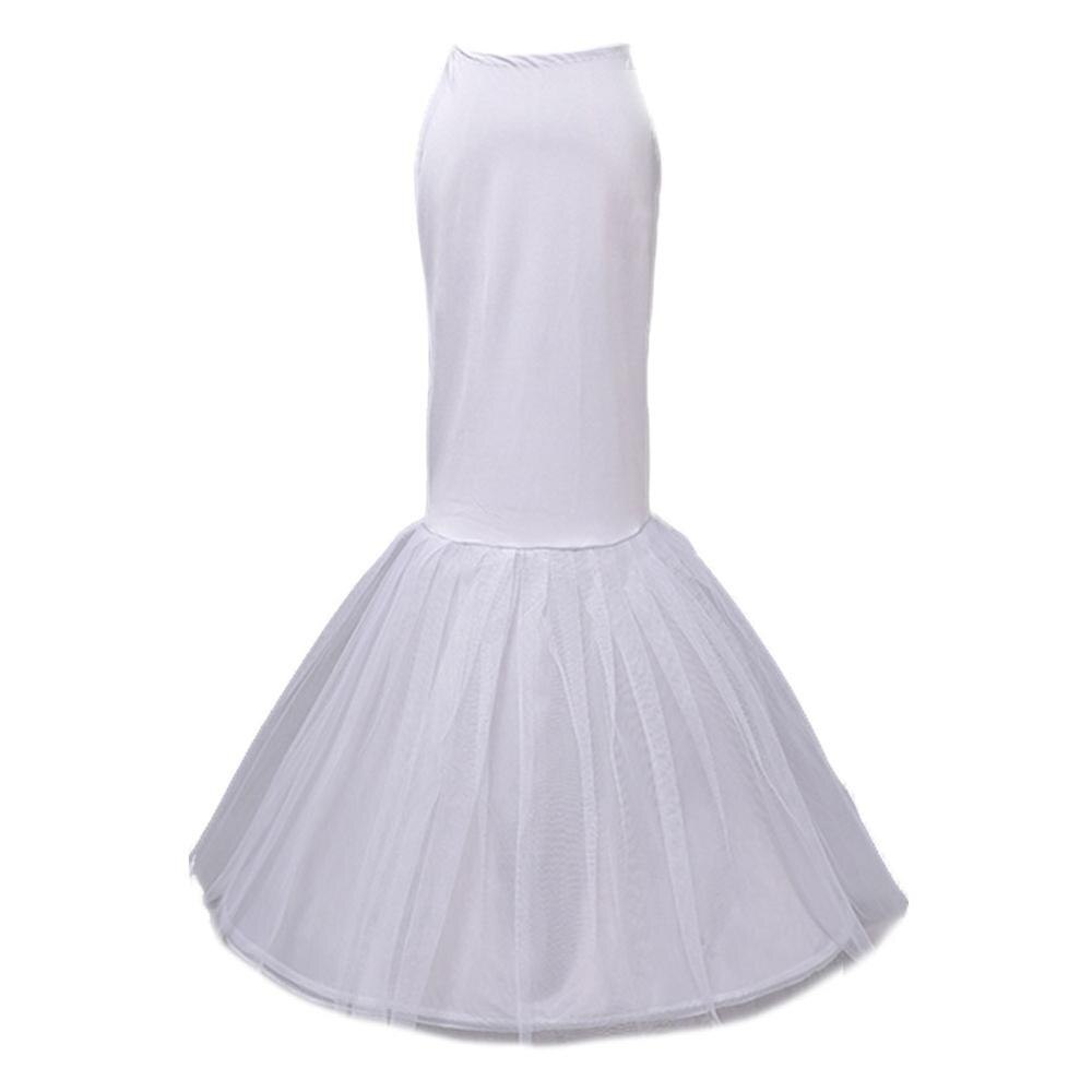 Beauty-Emily Big Fishtail Underskirt Mermaid Petticoat For Wedding dress White Fashin Soft Crinoline Wedding Accessories: White