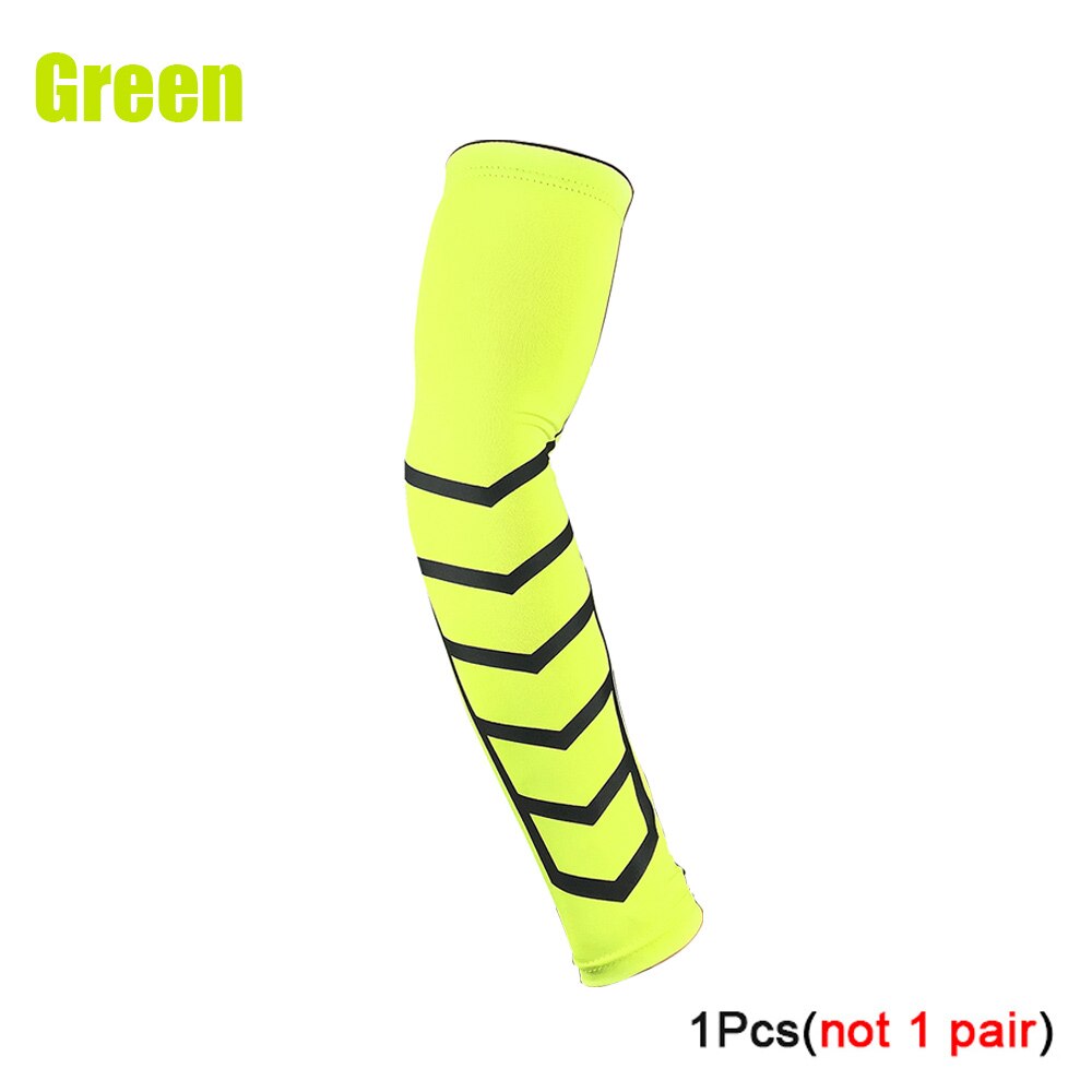 1Pcs Arm Hülse-Sport Kompression Ärmeln für Baseball,Basketball, Fußball, Radfahren, golf-Ellenbogen Brace für Arthritis,UV Schutz: Green / XL