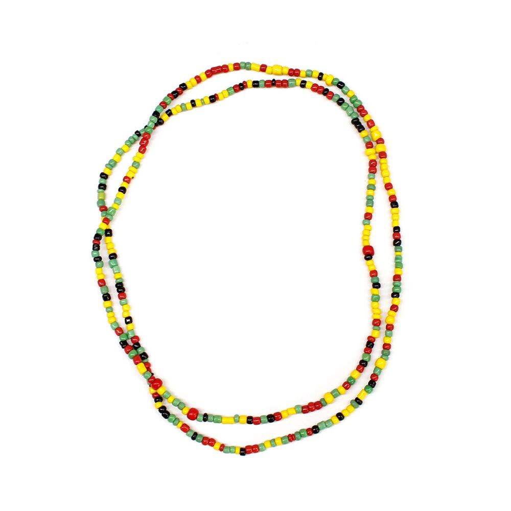 1 piezas estilo bohemio Multi Color cintura elástica vientre cuentas cuerpo cadenas pulsera tobilleras para cuerpo playa verano Boho joyería: C