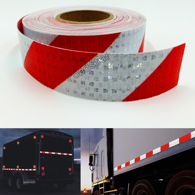 5 cmx 25m reflekterende tape klistermærker auto lastbil afhentning sikkerhed reflekterende materiale film advarsel tape bil styling dekoration