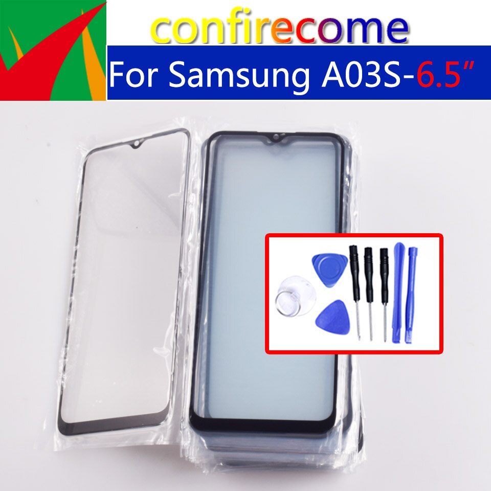 For Samsung Galaxy A03S Front Touch Panel LCD Display Outer Glass Cover Lens Replacement