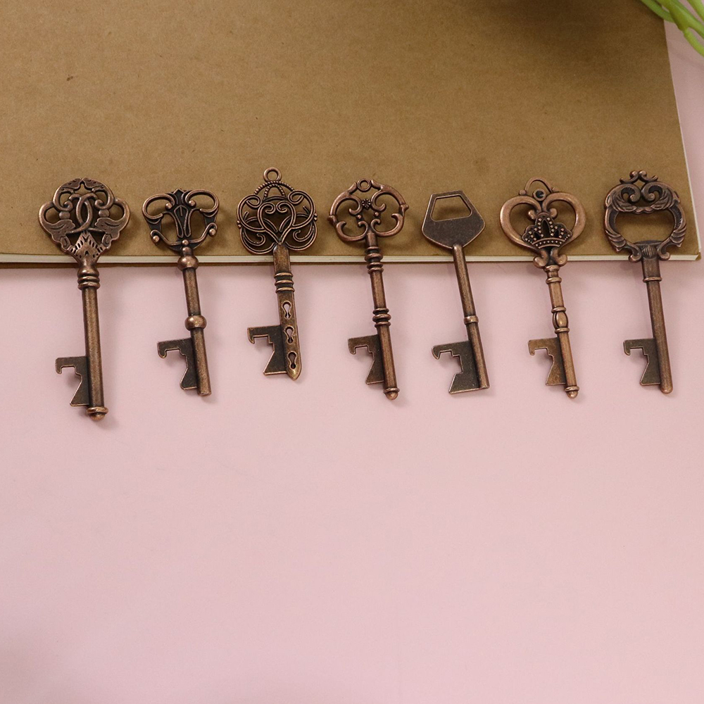 Key Shape Bottle Opener Wedding Favors Beer Bottle Opener Portable Keychain Open Tool for Guest Party Favors Souvenirs