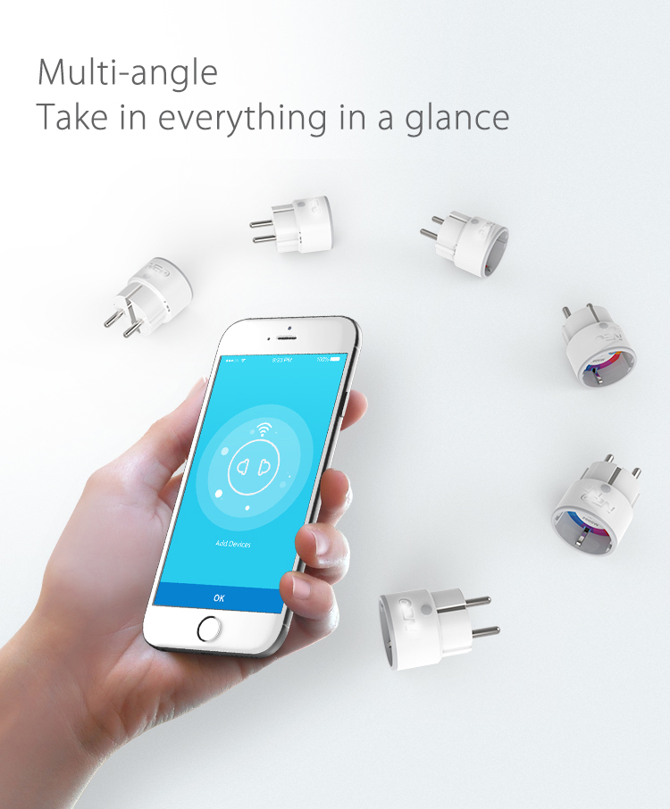 YobangSecurity WiFi Smart Socket Wireless Plug Power Sockets EU Smart Home Switch Work With Alexa Google Assistant IFTTT