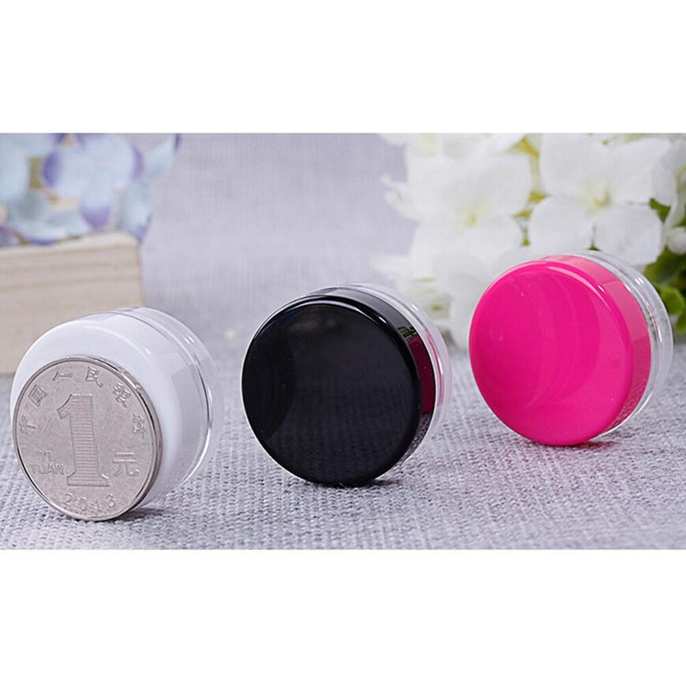 10Pcs Cosmetics Jar Box Makeup Cream Nail Art Cosmetic Bead Storage Pot Container Round Bottle Portable Plastic Transparent Case