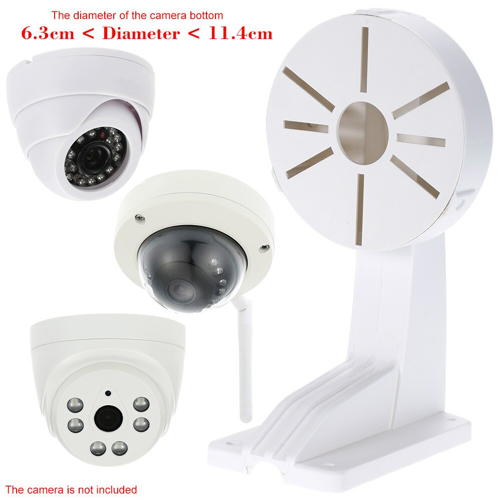 Suporte Universal Câmera Segurança CCTV - Montagem Vertical - Preto - 2 Argolas