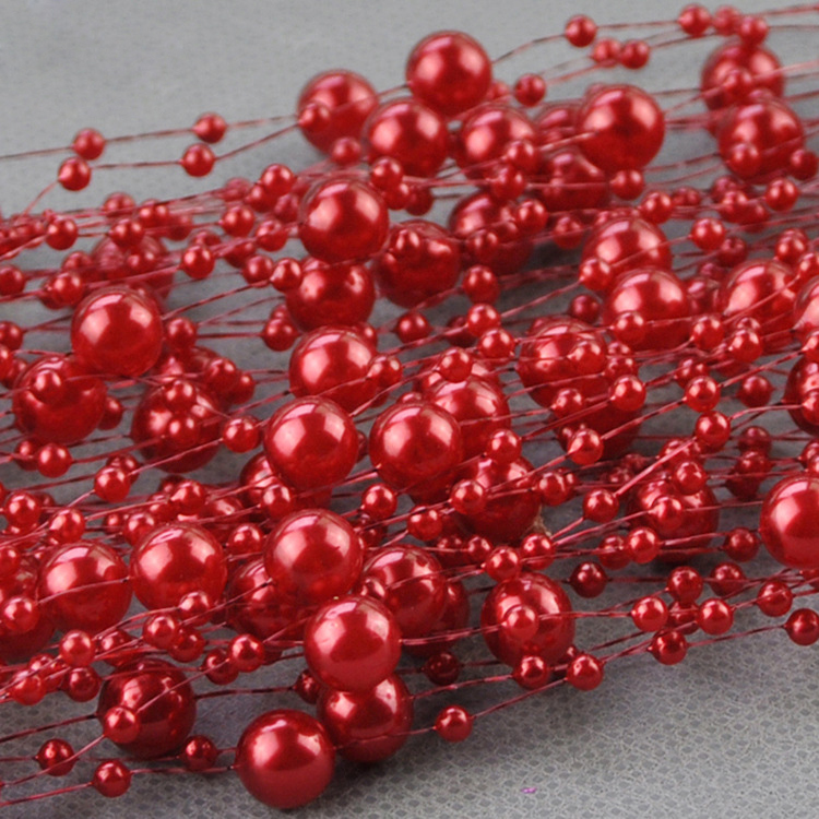 10M 3-8mm Kralen Garland Parel Strengen Vis Ketting Lint voor Kerstboom Krans Cadeaupapier Decoratie: Koper