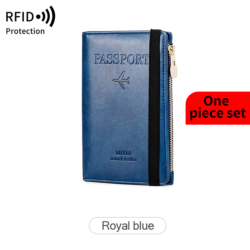 Minimalistisch en modieus RFID-reispaspoortset + PU-bagagelabel 2-delig/set geschikt voor reisaccessoires voor heren en dames: Oranje