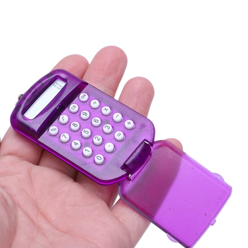 Battery Powered 8 Digits LCD Mini Calculator with Key buckle