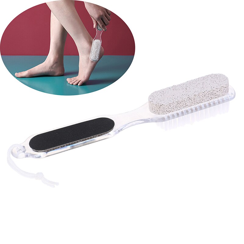 4 sideskrubbebørster eksfolierende spa-bruser fjern død hud fodplejeværktøj fodbørste skrubbe fødder massage pedicure værktøj