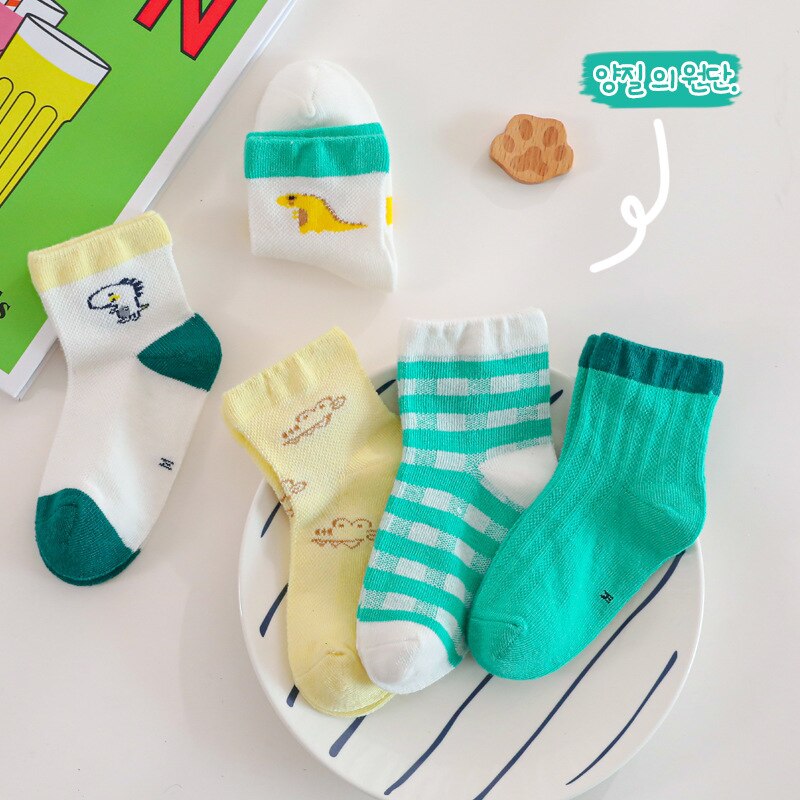 5 Paare Frühling Sommer freundlicher Socken für Mädchen Neugeborenen Jungen Socken Cartton freundlicher Sport Baumwolle Socken
