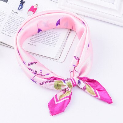 Foulard à rayures pour la tête pour femmes, imprimé, tissu pour cou, étiquette tendance, 50x50cm: TS-11