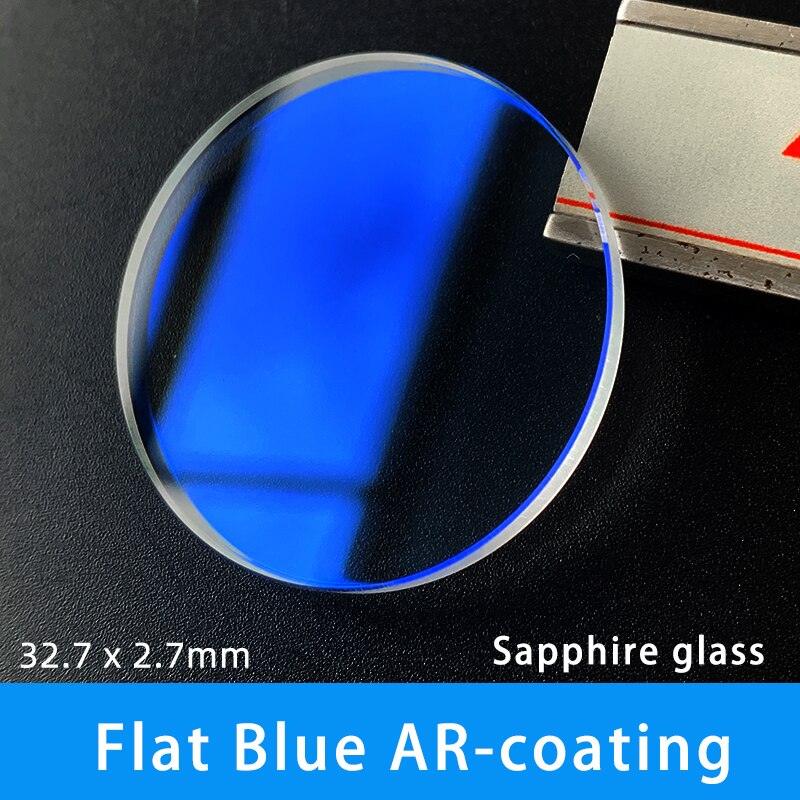 Sapphire glass MOD MDV-106 Flat For Casio brand Duro Dolphin 200M Divers Watch crystal watch Parts: Blue AR-coating