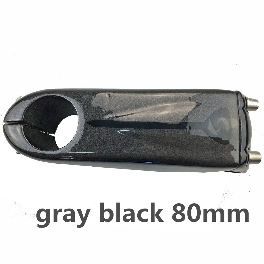 Carbon frempind sport underholdning cykling cykel dele cykel frempind cykel tilbehør 80/90/100/110mm 28.6mm 3k glans 6 grader: Grå sort 80mm