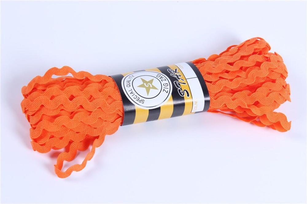 15yard/lot S Shaped Curve Wavy Lace Trim Ribbon Handmade Hat Curtain Pillow DIY Sewing Crafts Wedding Party Decorations: Dark Orange 15Y