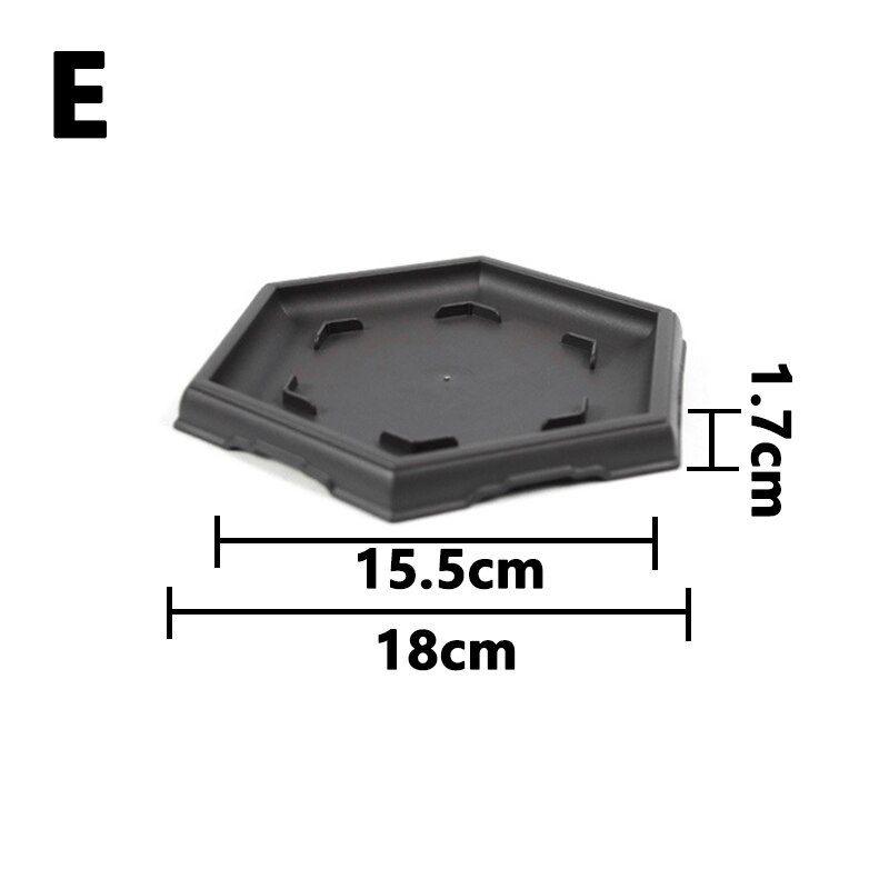 Pot de fleurs Hexagonal en plastique, Imitation sable violet, pour la maison, le jardin, pépinière: E