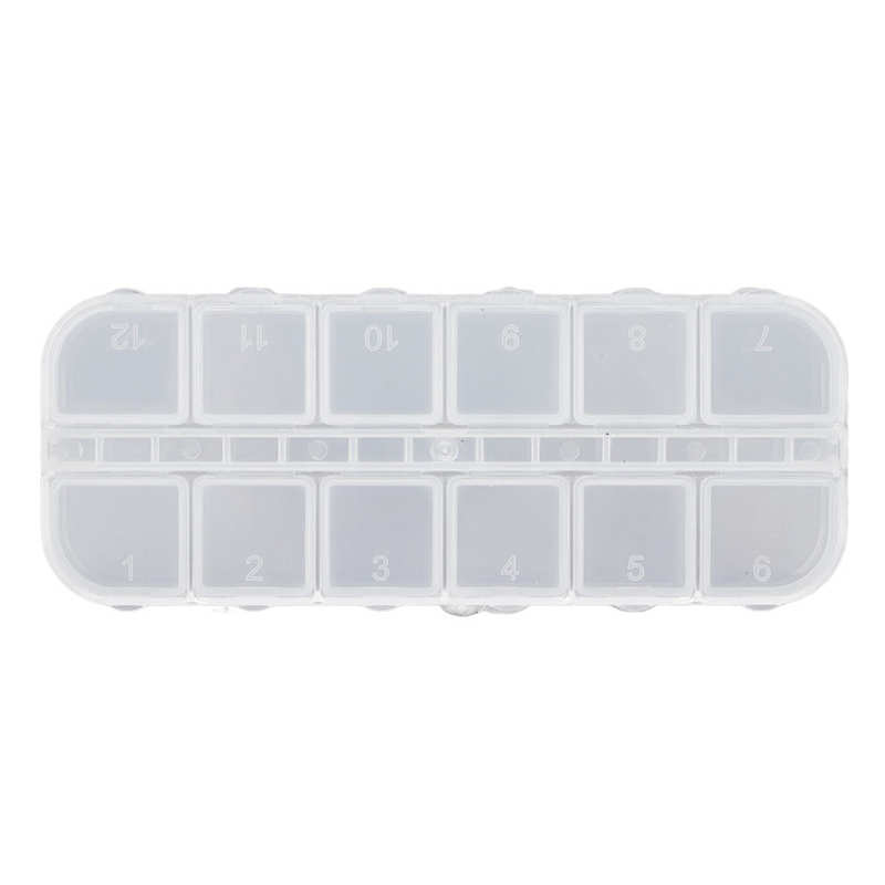 Caja de almacenamiento de uñas, joyero de plástico, organizador transparente para joyas