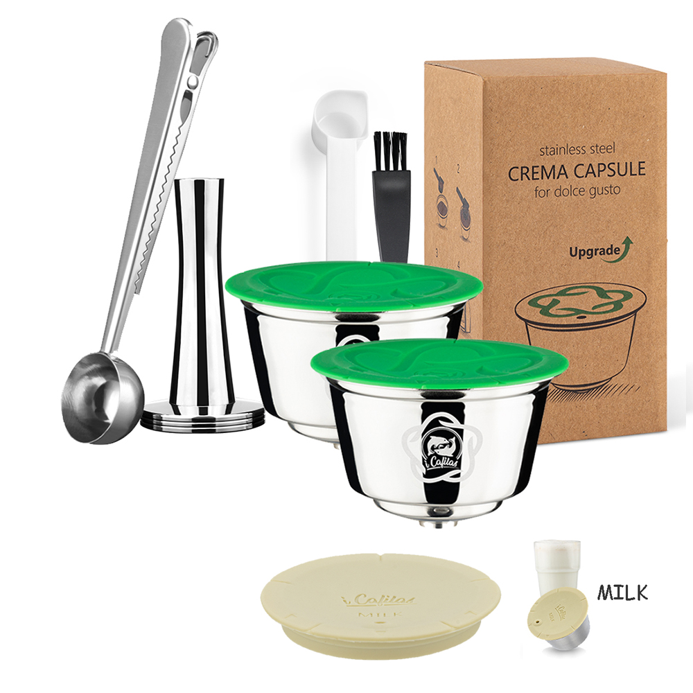 Capsule di caffè ricaricabili riutilizzabili per Dolce Gusto Maker Nespresso Caffè espresso e cialde filtro per il latte Accessori per caffè