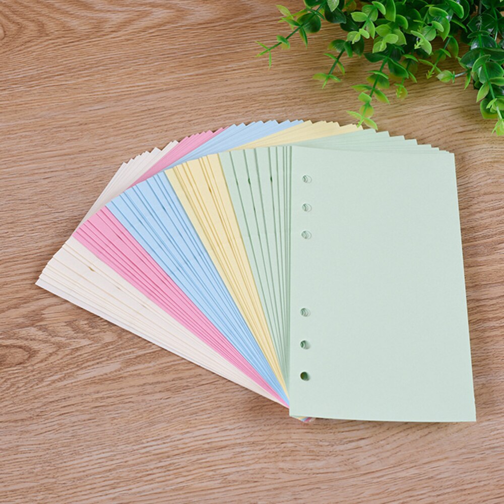 50 Pagina 'S 2Pcs A6 Losbladige Papier Chromatische Rasterpatroon Eenvoud Notebook Vervanging Papier Voor Office Home