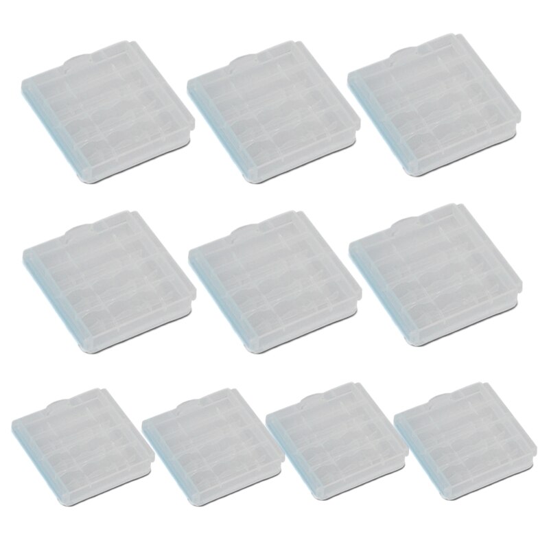 10 Pcs Plastic Geval Houder Storage Box Cover Voor Oplaadbare AA En AAA Batterijen NC99