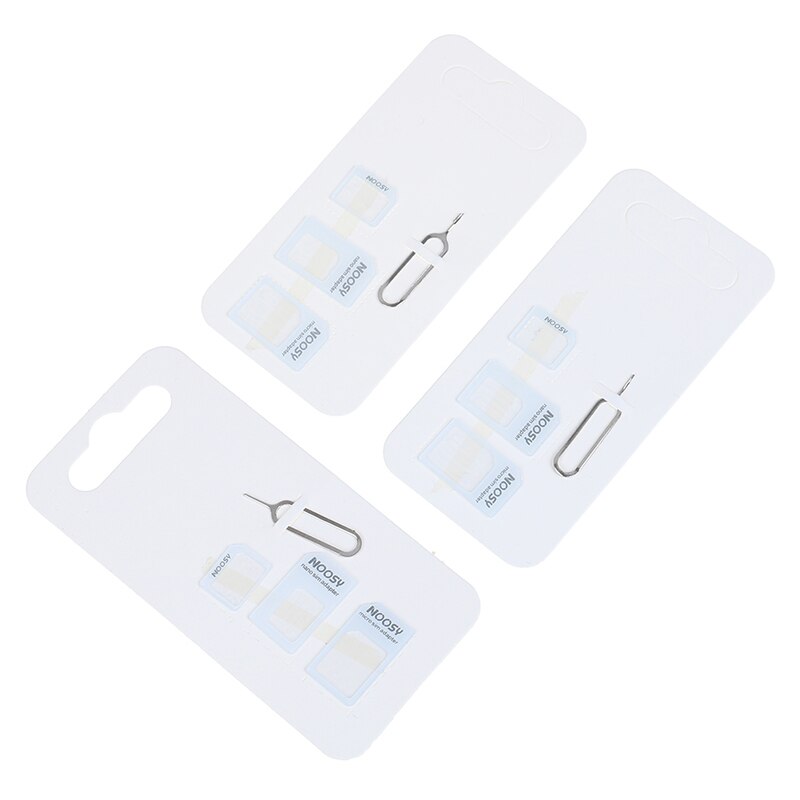 4 In 1 Sim Card Accessoires Pak Micro Sim-kaart Lade Houder Ondersteuning Voor Iphone 7 6 S 5 S samsung Huawei Xiaomi Adapter Kit