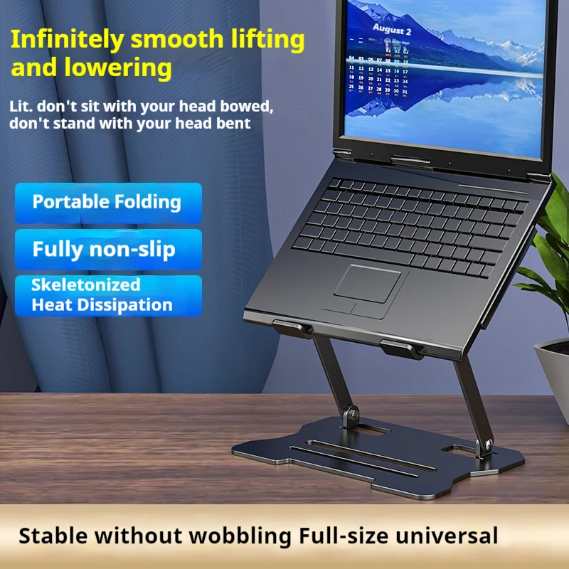 Universele Laptop Tablet Standhouder Verstelbare Anti Slip Stabiele Beugel Draagbare Laptop Riser Metalen Notebook Stand Macbook
