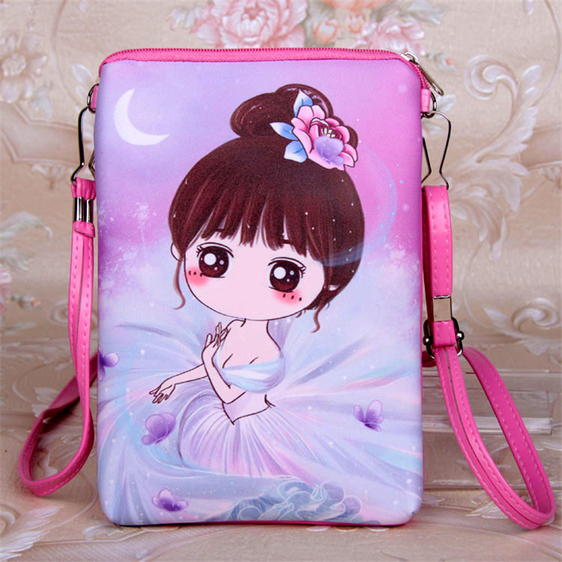 PU Cute Bao Bao Girls Cartoon Leather Shoulder Bag Female Purse Mini Crossbody Bags For Women Girl 18.5*12.5CM: F