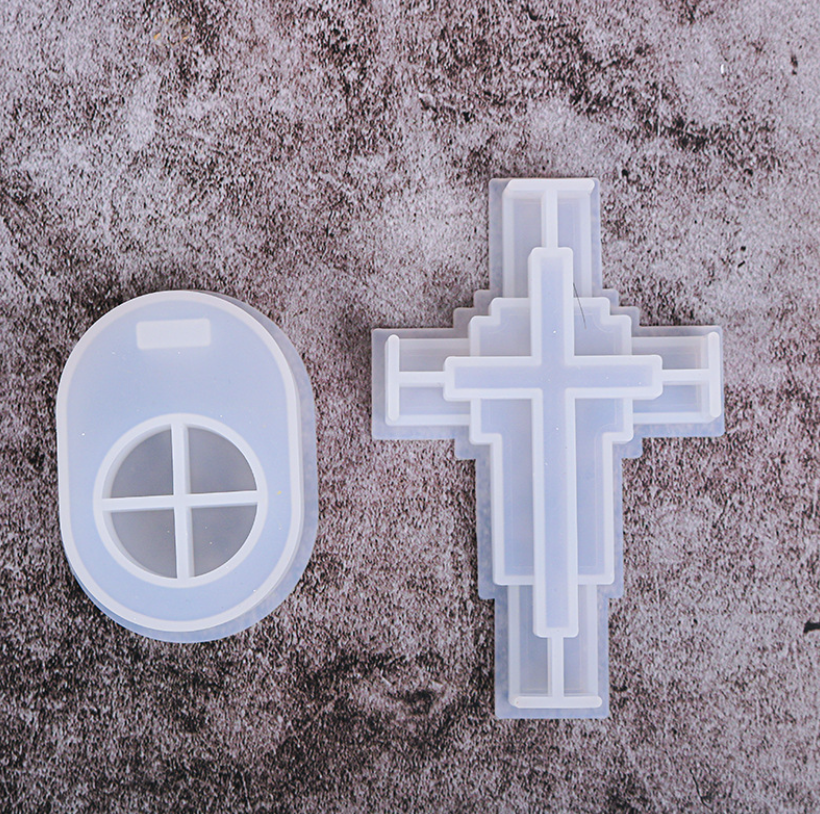Diy-epoxidharzform kreuzkerzenhalter silikonform kerze handgemachte seife diy-schmuckwerkzeuge
