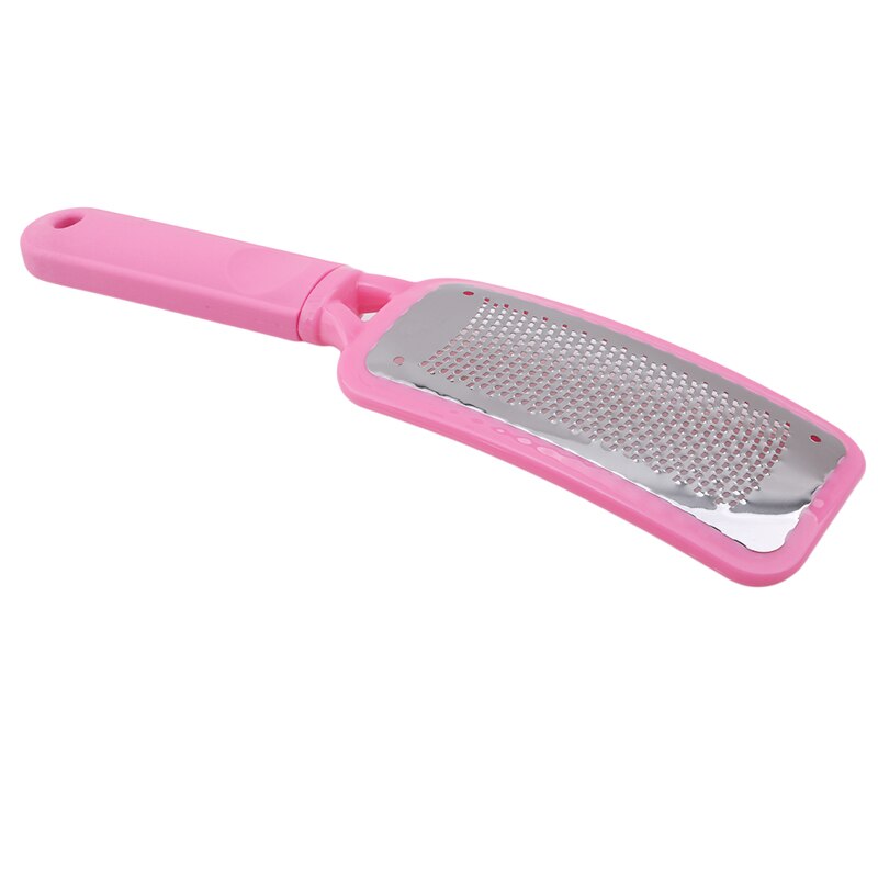 1PC Luxury Stainless Steel Foot Scrub Manicure Nail Tools Foot File Heel File Grater: Pink