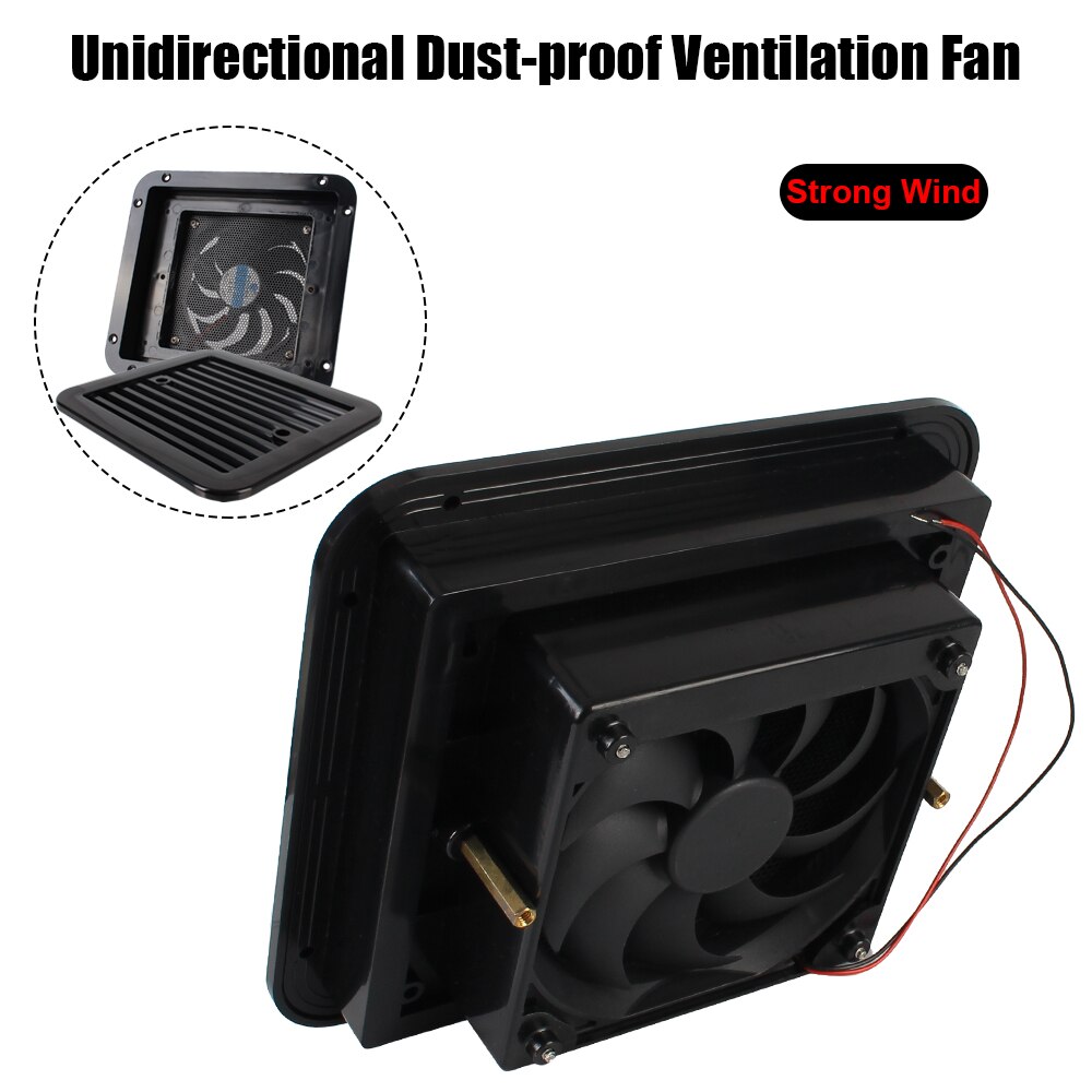 Ventiladores de escape de ventilación silenciosos para Rv, remolque, caravana, fuerte viento, salida de aire lateral de 12V, Ventilación de nevera con ventilador, estilo de coche