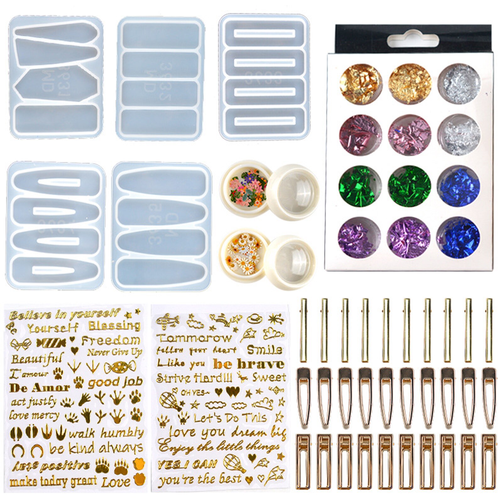 51Pcs/Set DIY Resin Mold Casting Silicone Mold For Resin Jewelry Making Tools Epoxy Resin Molds эпоксидная смола