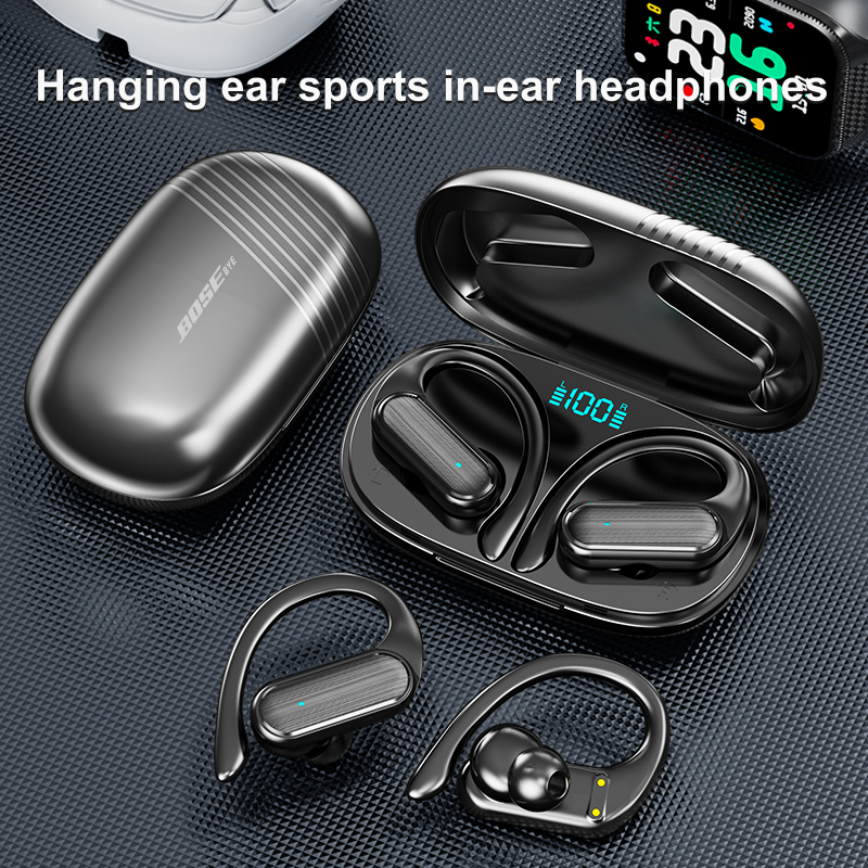 BOSEbye A520 TWS Bluetooth-Kopfhörer, kabelloser HiFi-Kopfhörerhaken, Sport, Laufen, Spielen, Kopfhörer, wasserdicht, praktisch