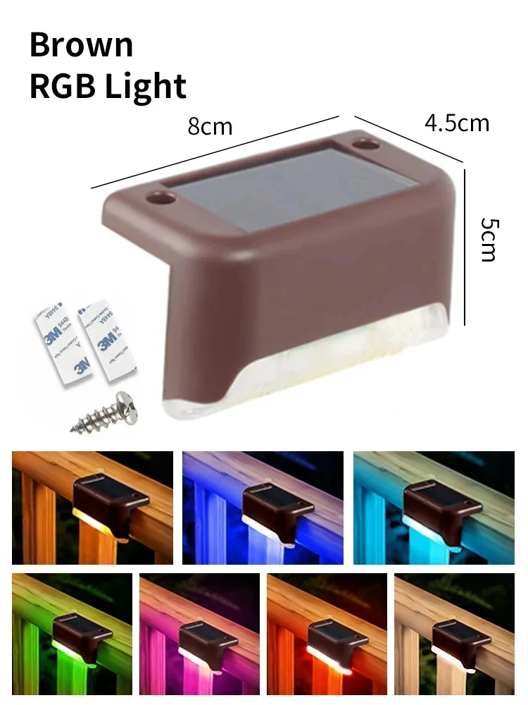 Waterdichte LED Solar Deck Lights Straat Wandlamp Outdoor Hek Post Solar Light Voor Tuin Binnenplaats Patio Trappen Zwembad Decor: orange