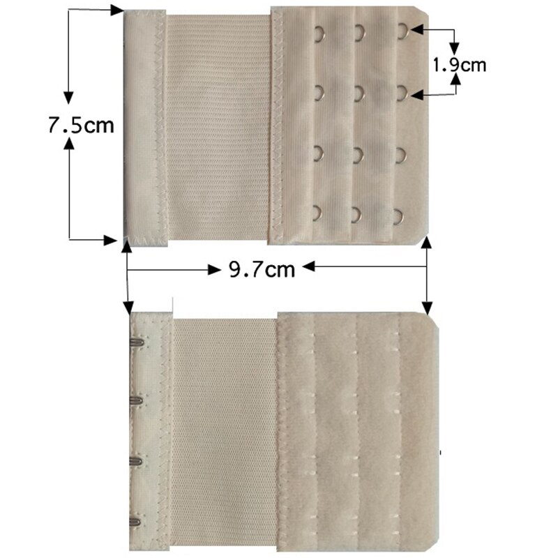 3 stk bh-forlengere stroppspenneforlengelse 3 rader 4 kroker dame-bh-forlengerforlengere stropper undertøy 5 farger  n92 z44