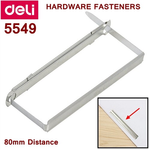 10PCS/LOT Deli 5547 Paper fasteners 80mm hole distance Metal hardware fasteners plastic fasteners binding suppliers: 5549x10