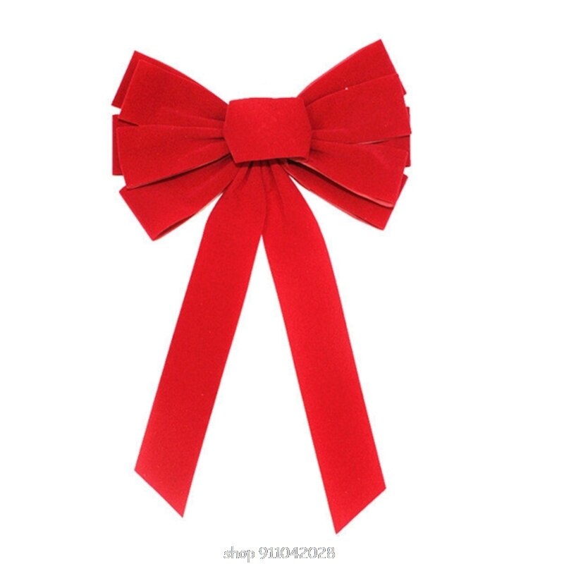 Red Bow Velvet Christmas Bows Hanging Xmas Bows for Christmas Wreaths Decoration or Tree Toppers D11 20: 26X40CM